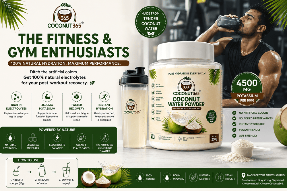 Coconut365 Pure Coconut Water Powder – 100% Natural Hydration - coconut