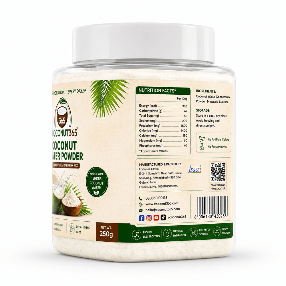 Coconut365 Pure Coconut Water Powder – 100% Natural Hydration - coconut