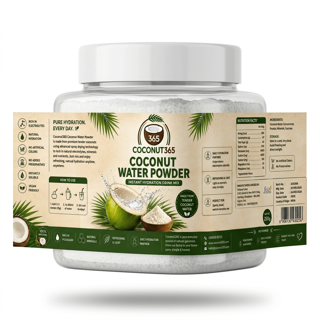 Coconut365 Pure Coconut Water Powder – 100% Natural Hydration - coconut